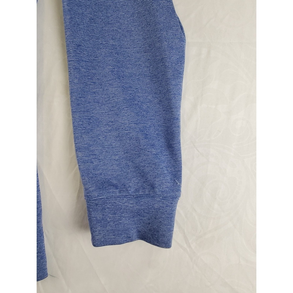 Straight Down Men Pullover Sweater M Blue Long Sleeve 1/4 Zip Logo Embroidered - Picture 10 of 13
